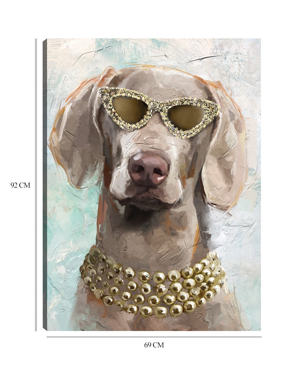 Cuadro decorativo Perrito divas III técnica mixta Animales Domésticos 9