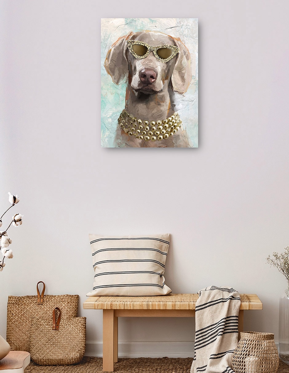Cuadro decorativo Perrito divas III técnica mixta Animales Domésticos 3