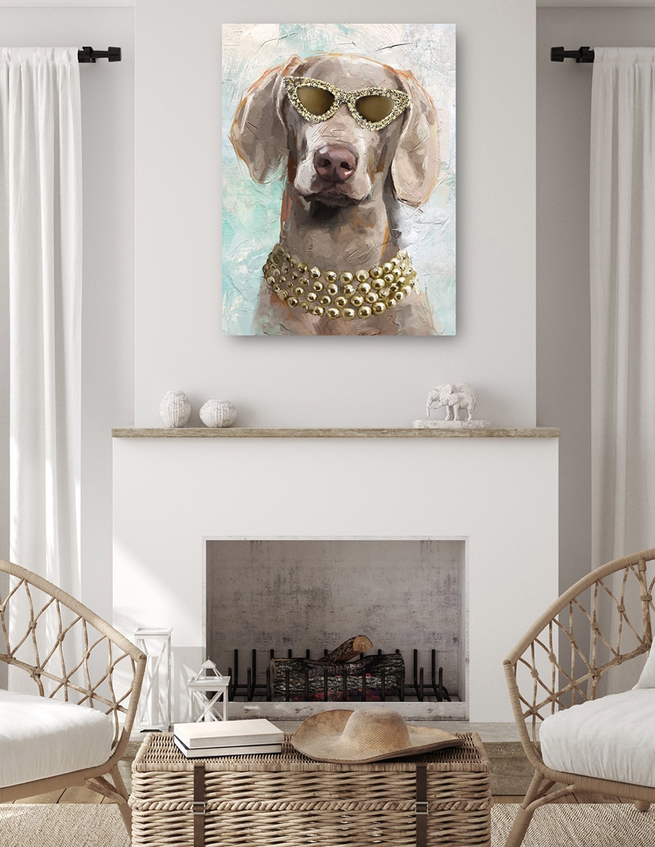 Cuadro decorativo Perrito divas III técnica mixta Animales Domésticos 4