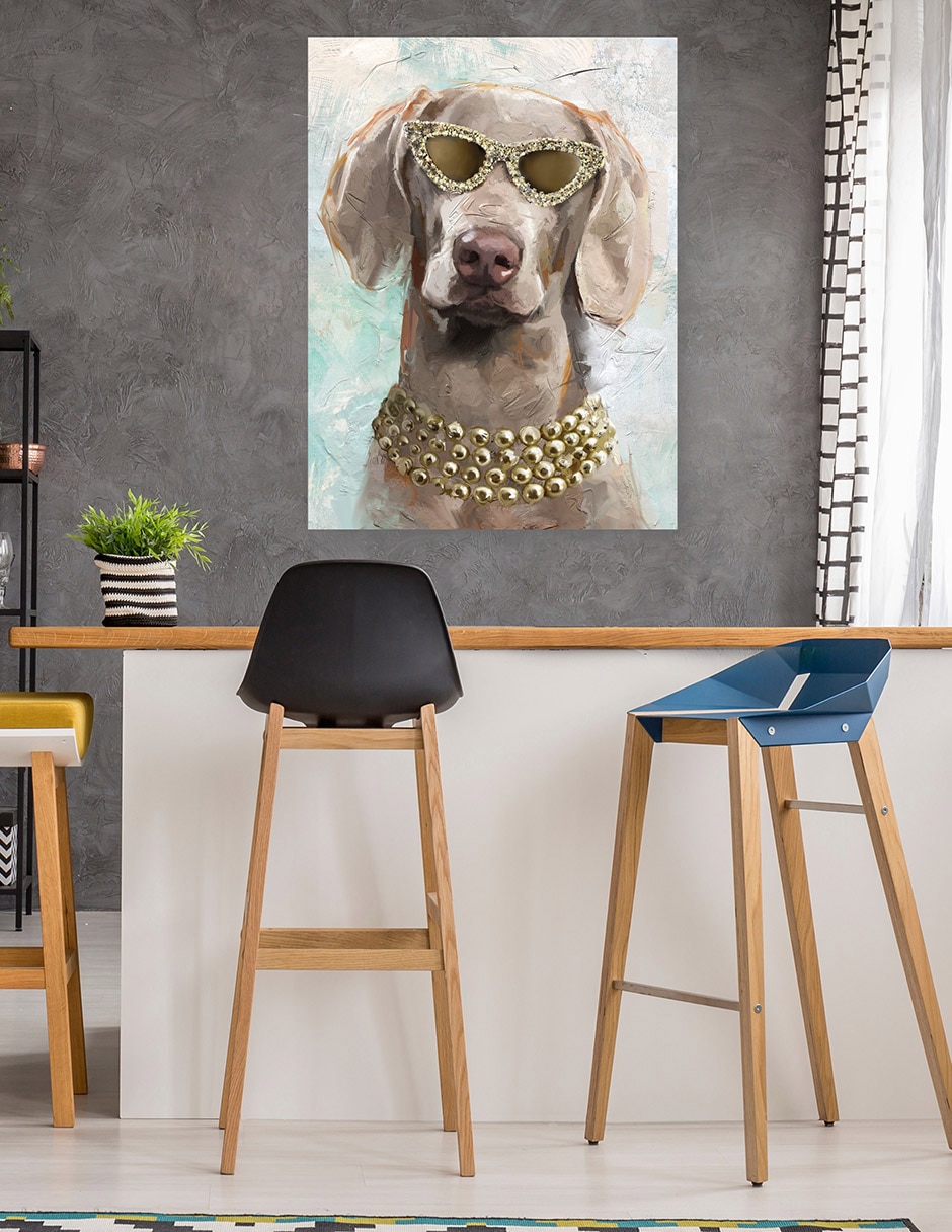 Cuadro decorativo Perrito divas III técnica mixta Animales Domésticos 5