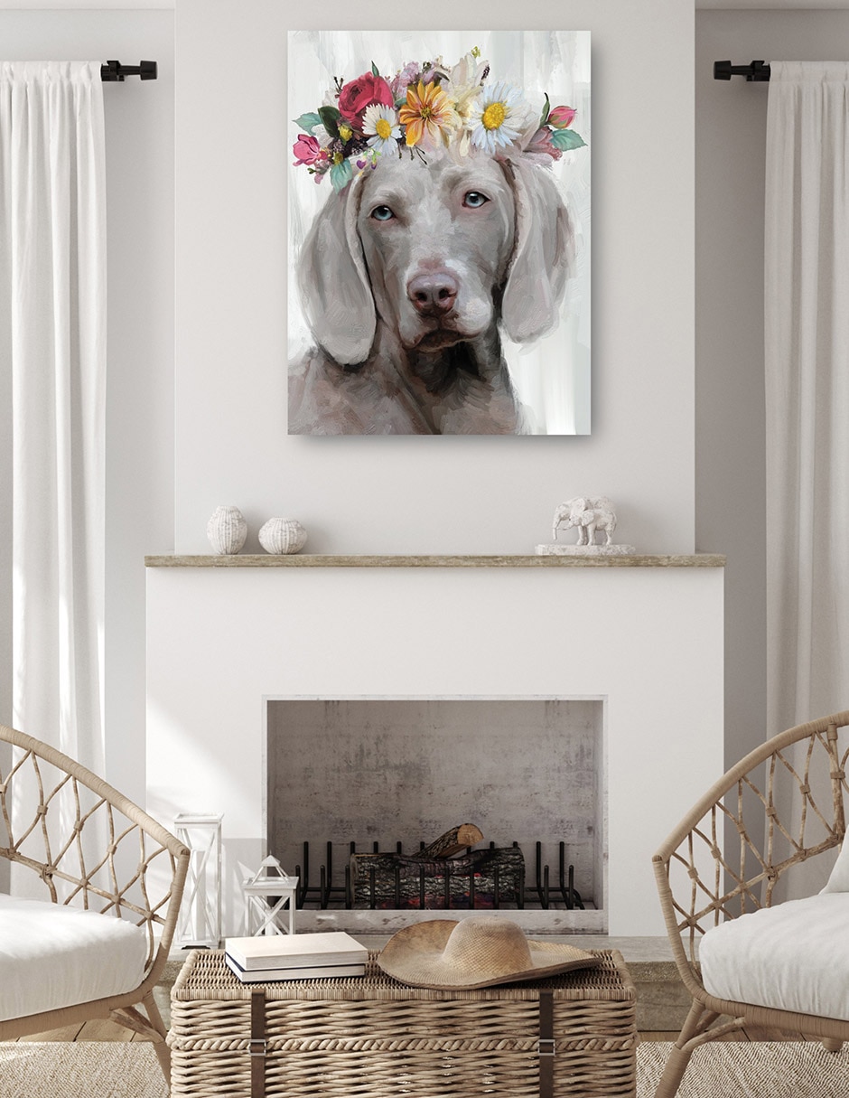 Cuadro decorativo Poder de la flor IV técnica mixta Animales Domésticos 5