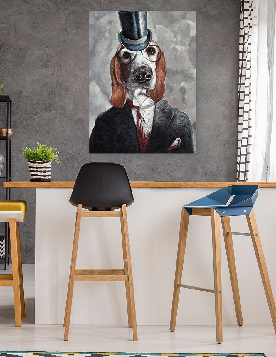 Cuadro decorativo Perro esmoquin III técnica mixta Animales Domésticos 6
