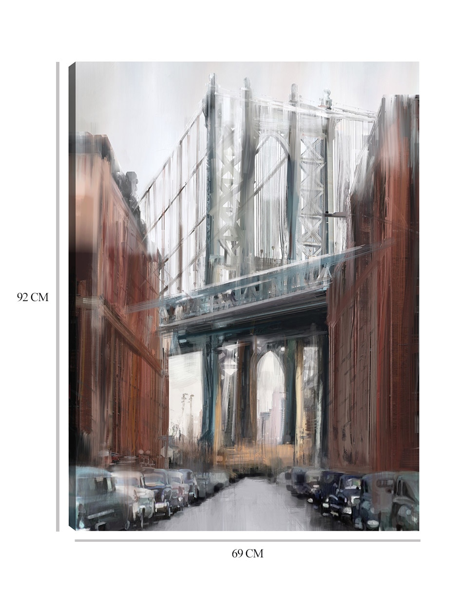 Cuadro decorativo Puente de Manhattan técnica mixta Puentes 9
