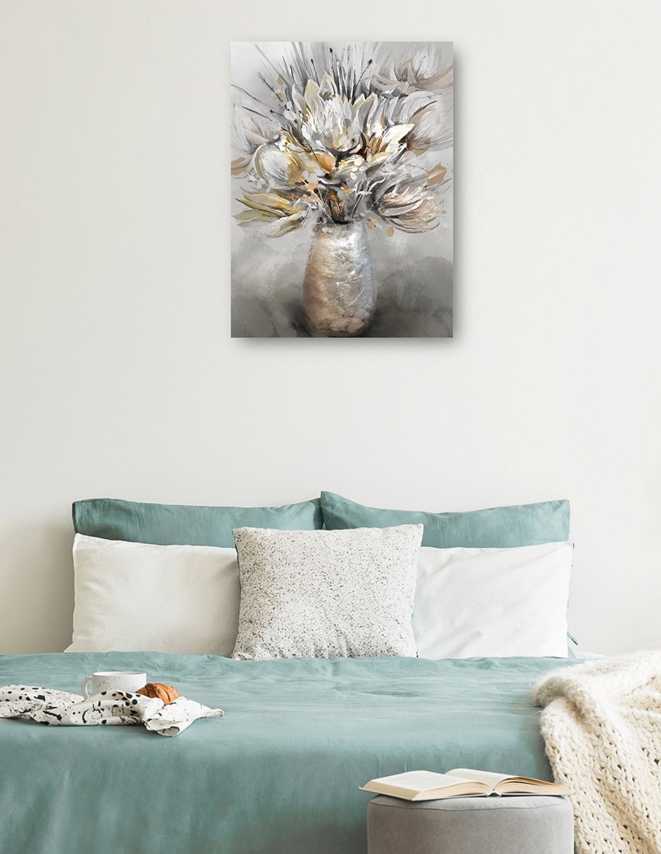 Cuadro decorativo Preciosos susurros III técnica mixta Floreros 3