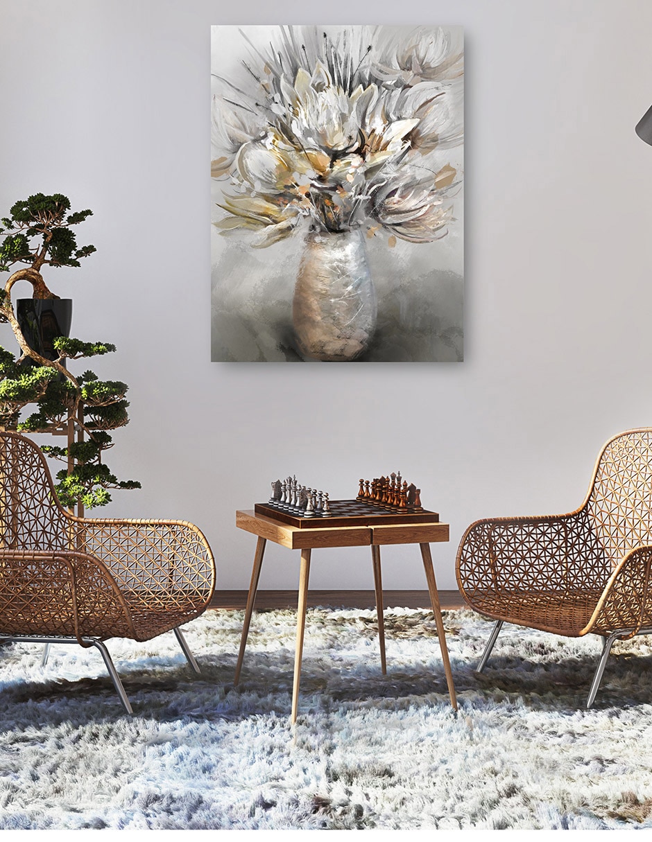 Cuadro decorativo Preciosos susurros III técnica mixta Floreros 5