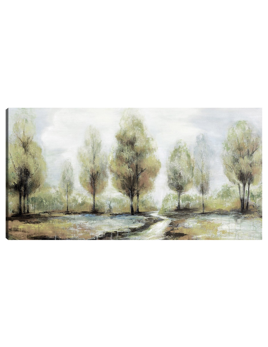 Cuadro decorativo Primavera de la arboleda técnica mixta Inspiración Cuadro decorativo Primavera de la arboleda técnica mixta Inspiración