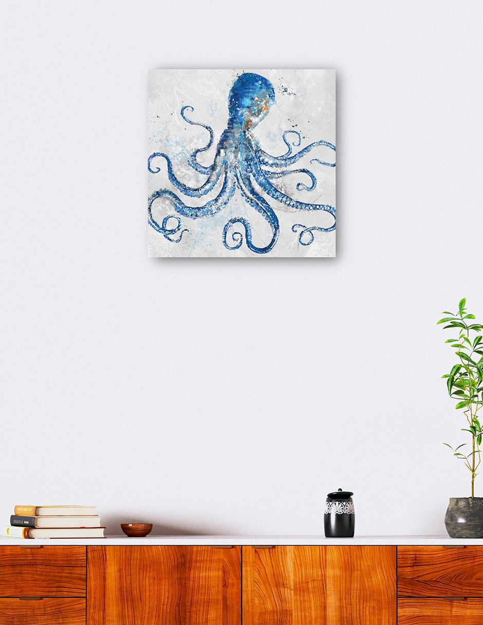 Cuadro decorativo Pulpo técnica mixta Animales Marinos 7