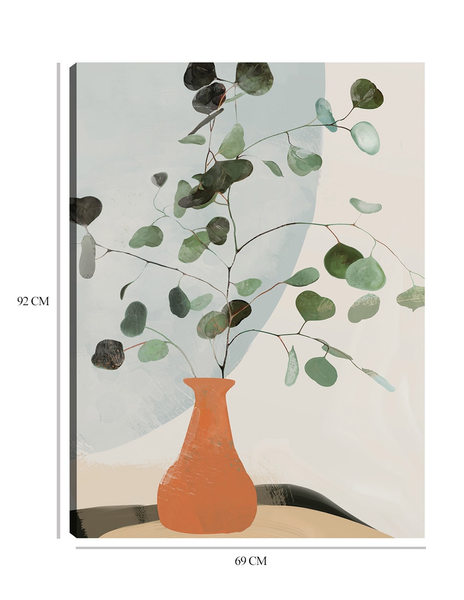Cuadro decorativo Rama de eucalipto técnica mixta Floreros 4