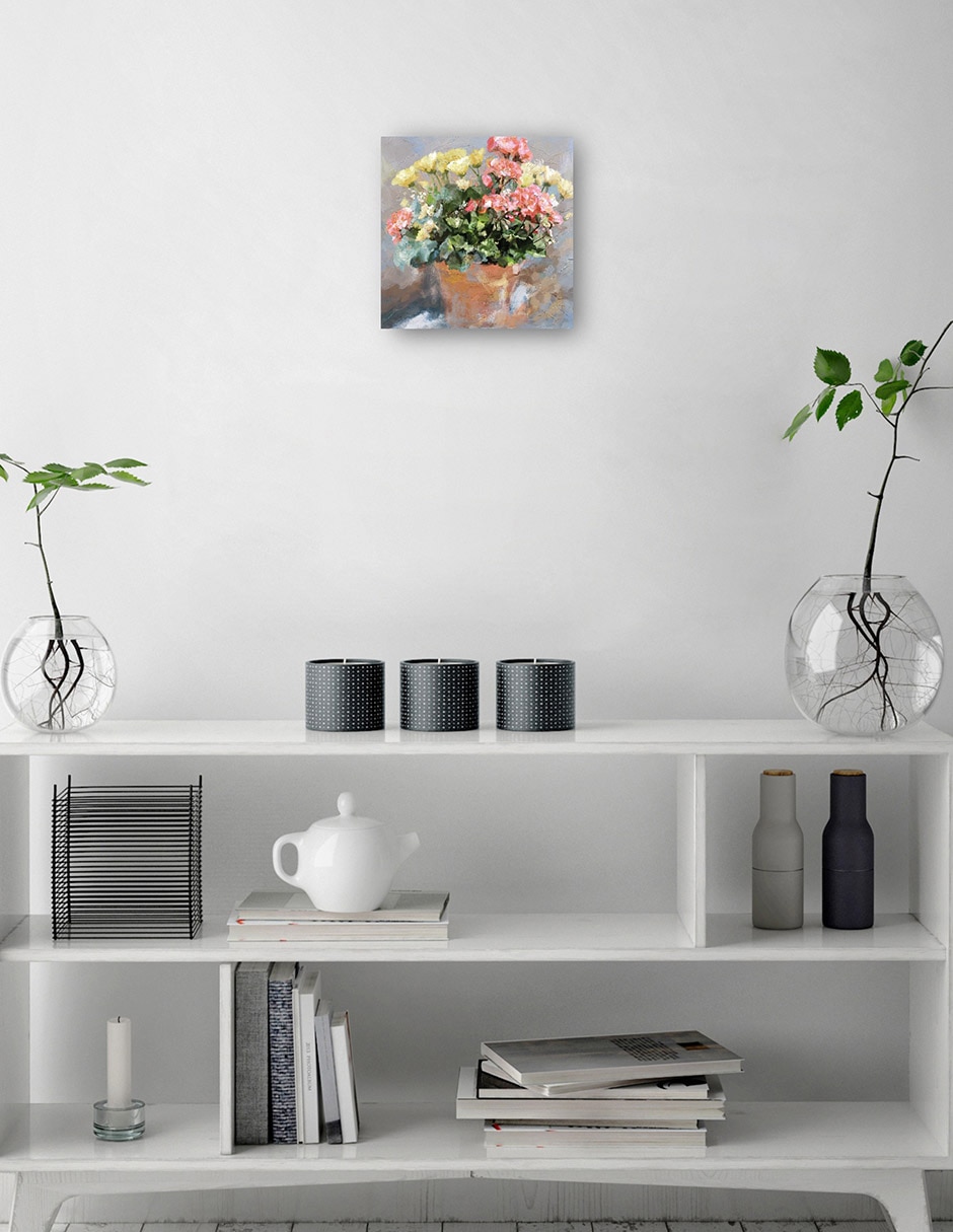 Cuadro decorativo Ramo de arcilla técnica mixta Macetas 2