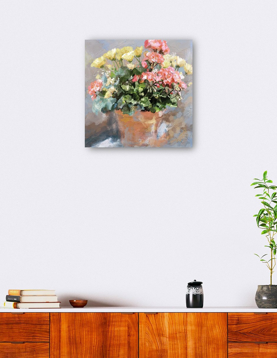 Cuadro decorativo Ramo de arcilla técnica mixta Macetas 6