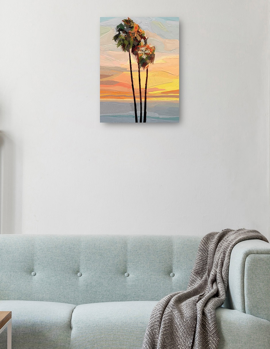 Cuadro decorativo Puesta de sol técnica mixta Crepúsculo 3