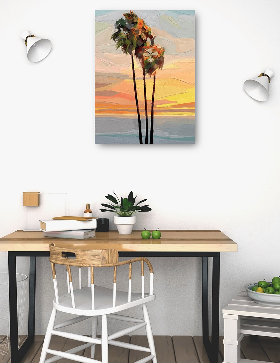 Cuadro decorativo Puesta de sol técnica mixta Crepúsculo 5