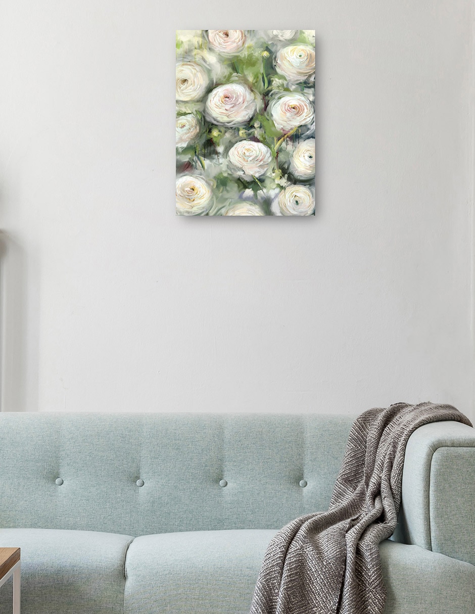 Cuadro decorativo Ranúnculo I técnica mixta Floración 2