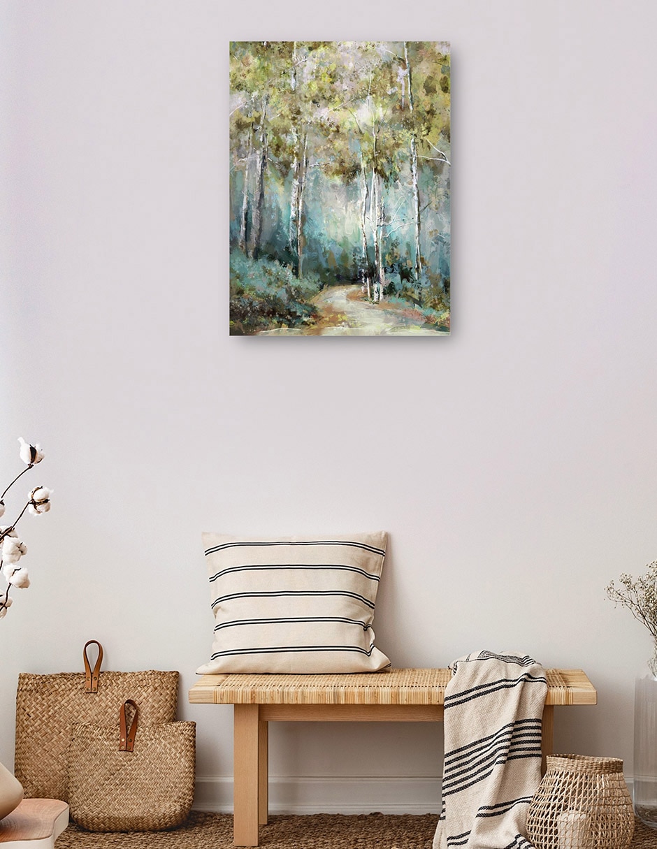 Cuadro decorativo Primavera sinuosa técnica mixta Bosques 4
