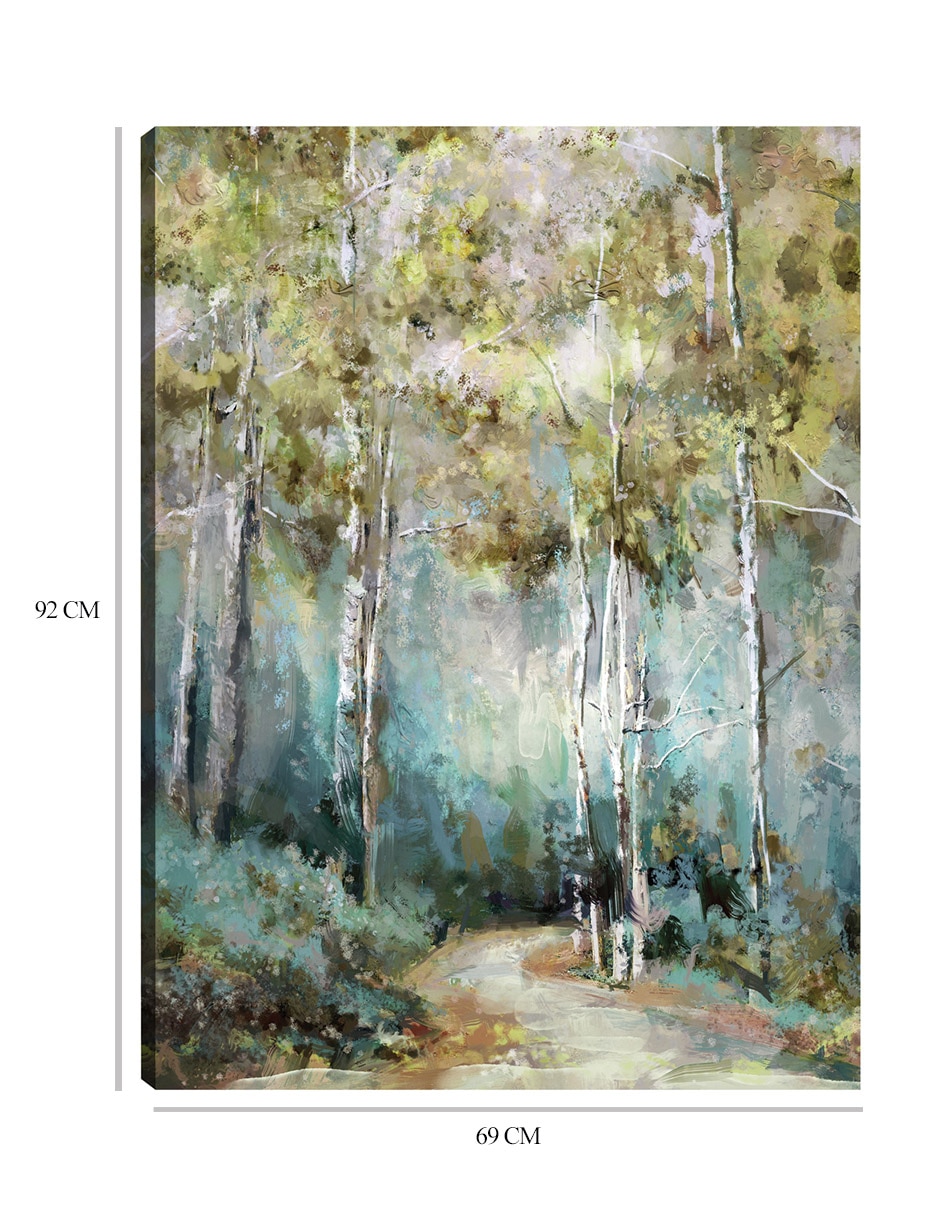 Cuadro decorativo Primavera sinuosa técnica mixta Bosques 2