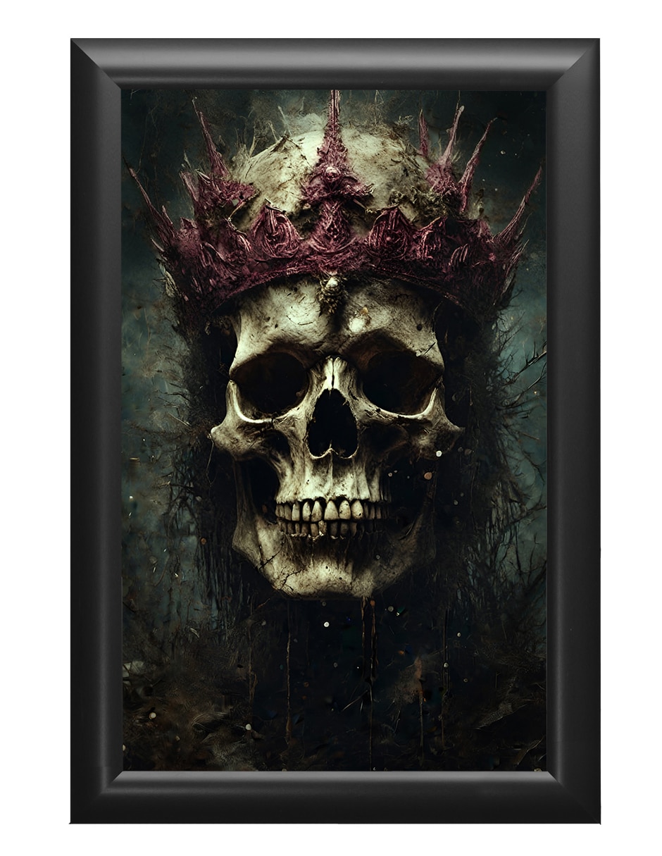 Cuadro decorativo calavera con corona