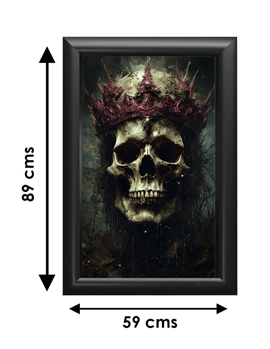 Cuadro decorativo calavera con corona 6