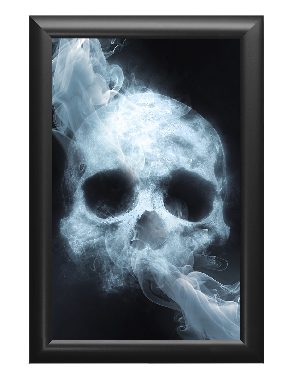 Cuadro decorativo Pixelarte calavera con humo | Suburbia