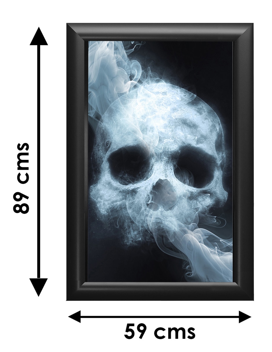 Cuadro decorativo calavera con humo 6