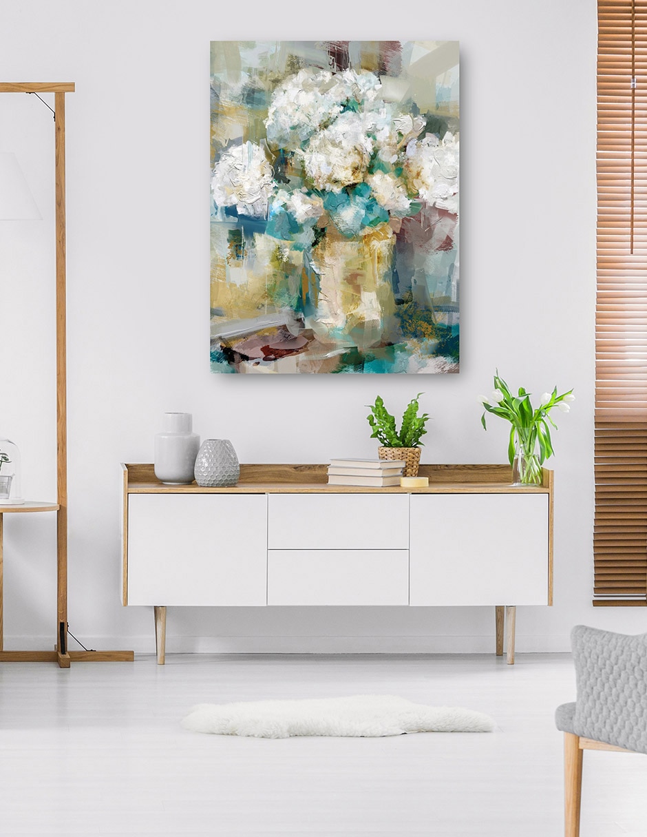 Cuadro decorativo Renacimiento técnica mixta Floreros 6