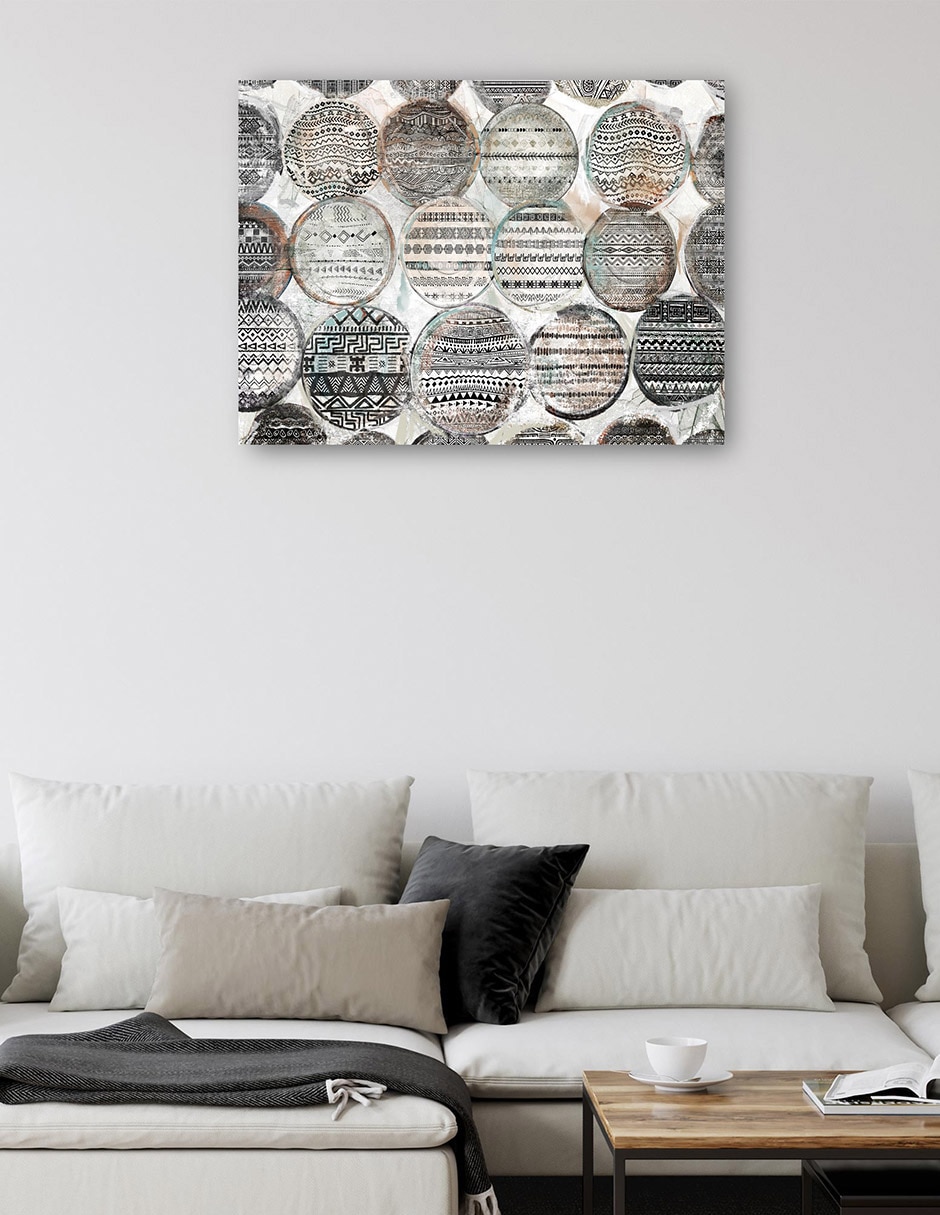 Cuadro decorativo Rondas tribales técnica mixta Objetos 5