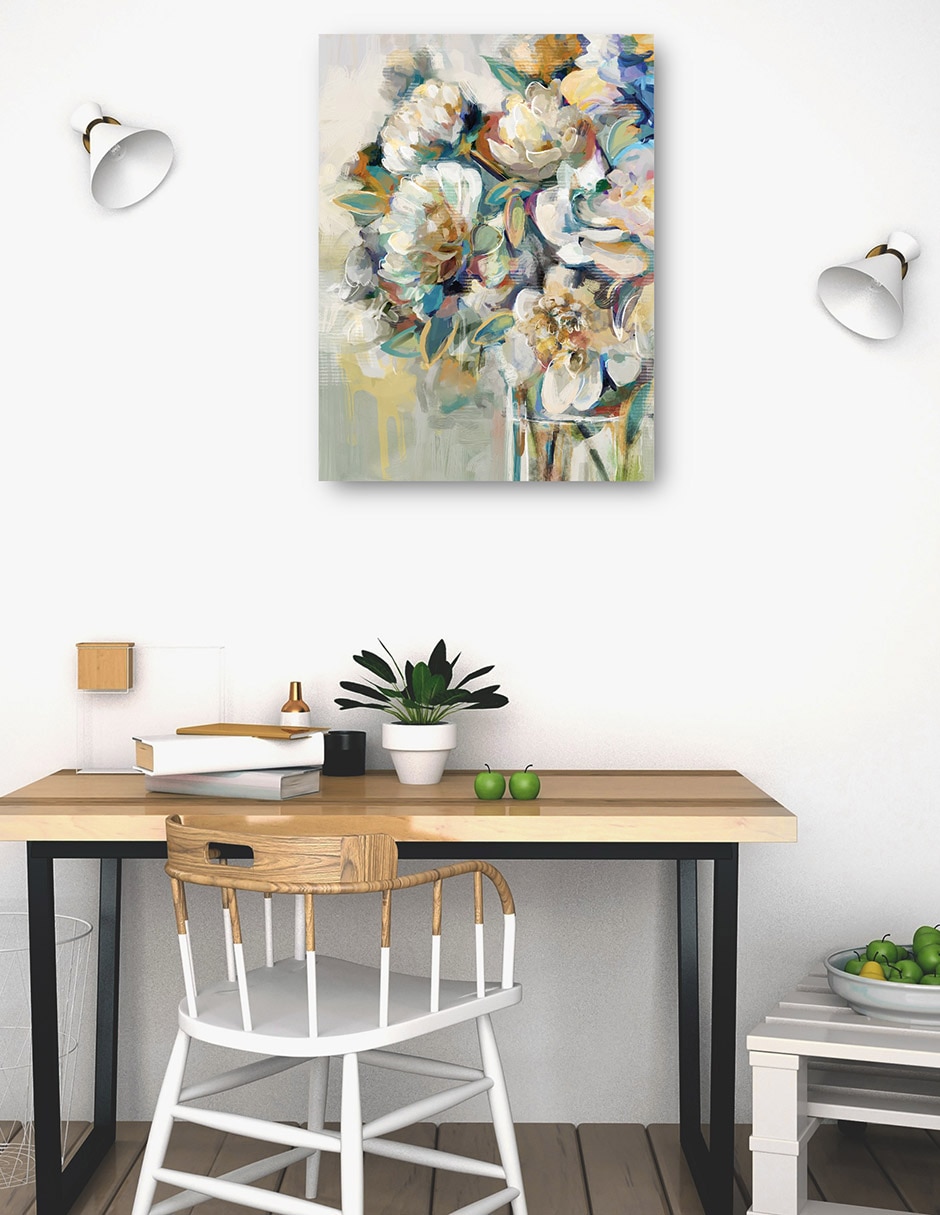 Cuadro decorativo Reunión de peonía técnica mixta Floreros 4