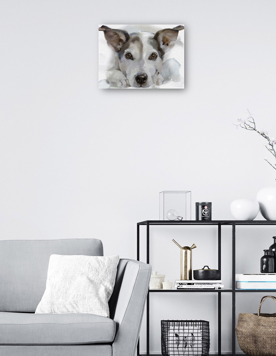 Cuadro decorativo Sabuesos de galería I técnica mixta Animales Domésticos 2