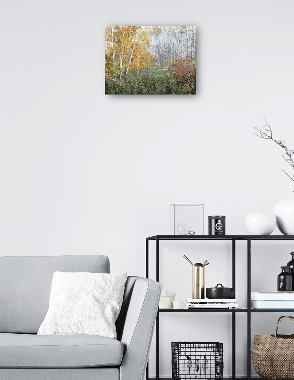 Cuadro decorativo Rueda de color técnica mixta Bosques 2