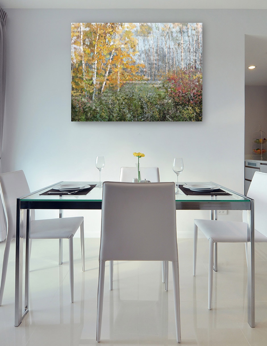 Cuadro decorativo Rueda de color técnica mixta Bosques 6