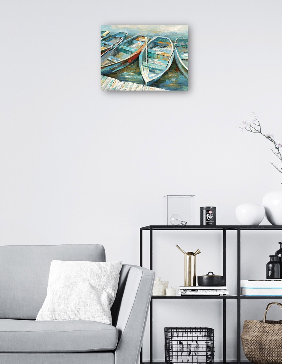 Cuadro decorativo Remo II técnica mixta Muelles 2