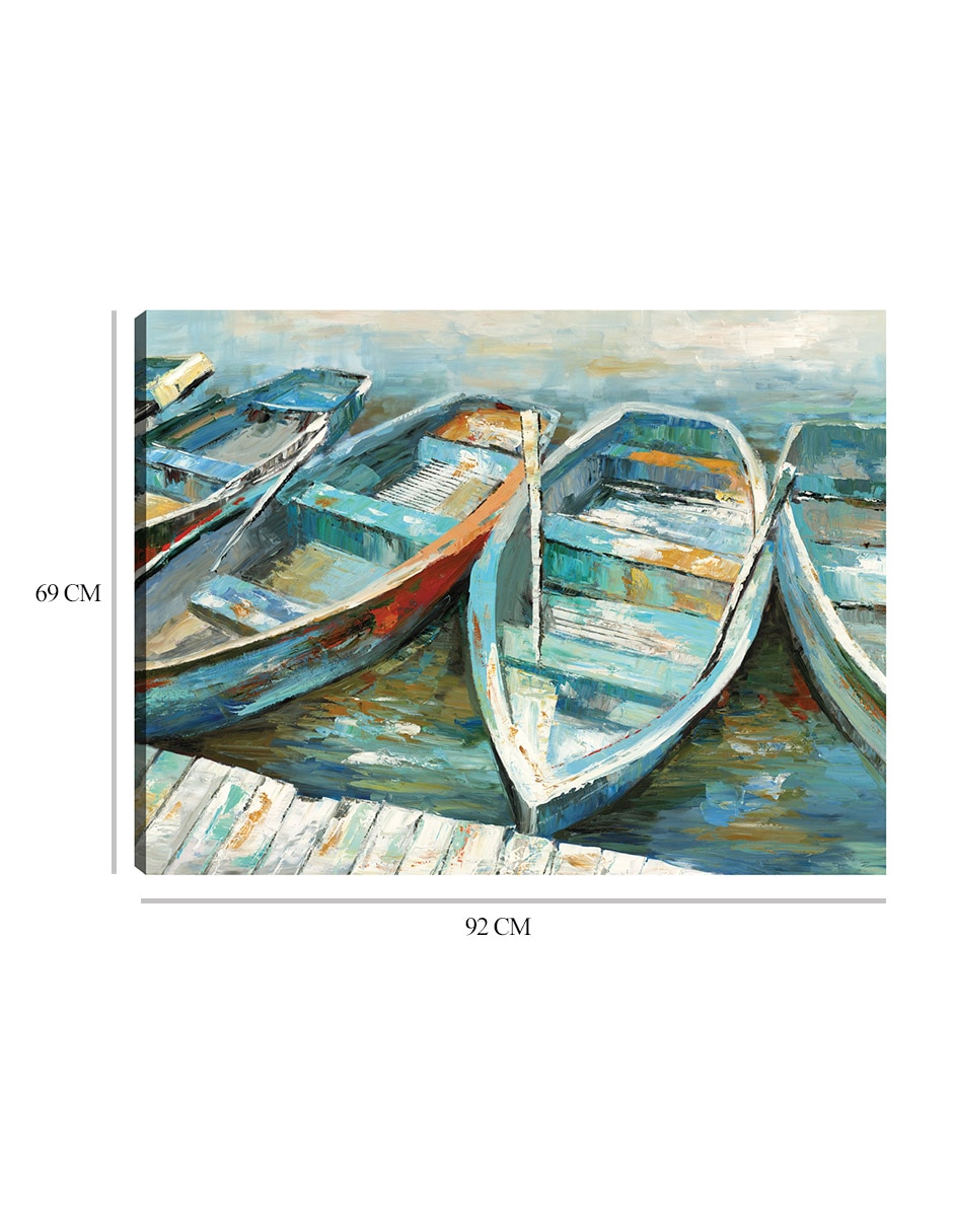 Cuadro decorativo Remo II técnica mixta Muelles 2