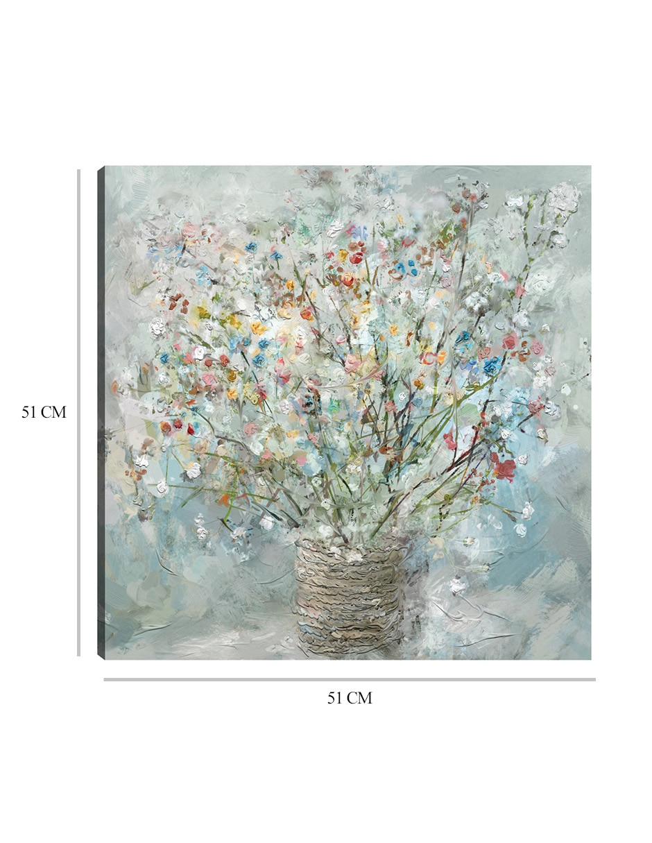 Cuadro decorativo Reunión de País I técnica mixta Arreglo Floral 2