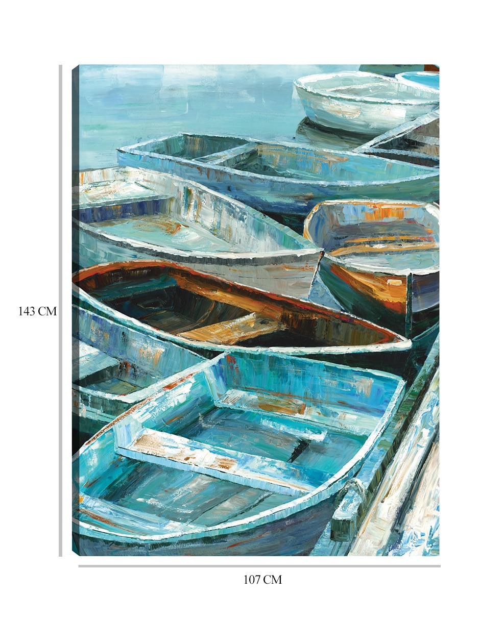 Cuadro decorativo Remo I técnica mixta Muelles 2