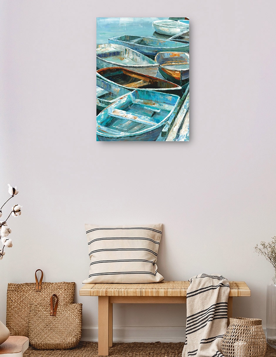 Cuadro decorativo Remo I técnica mixta Muelles 3
