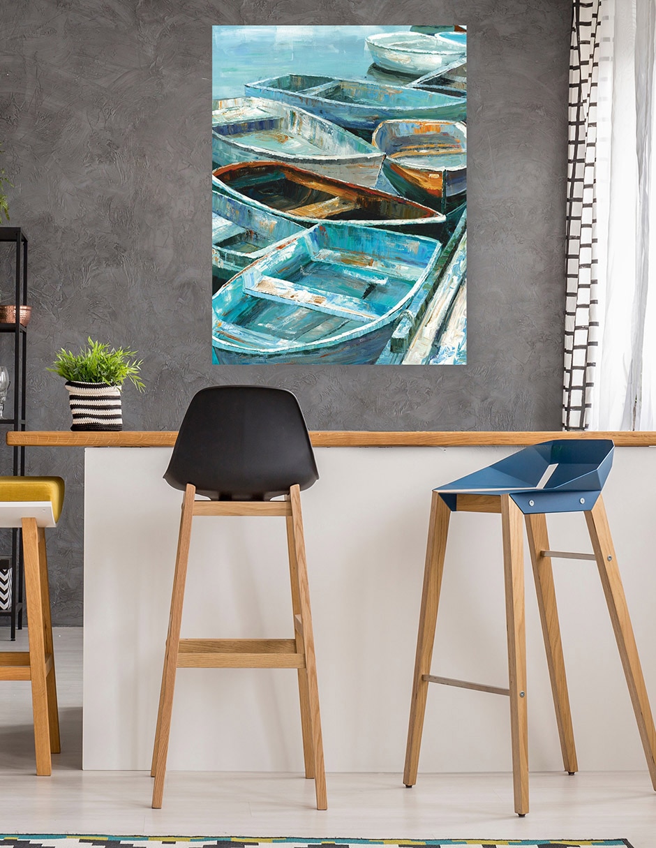 Cuadro decorativo Remo I técnica mixta Muelles 5