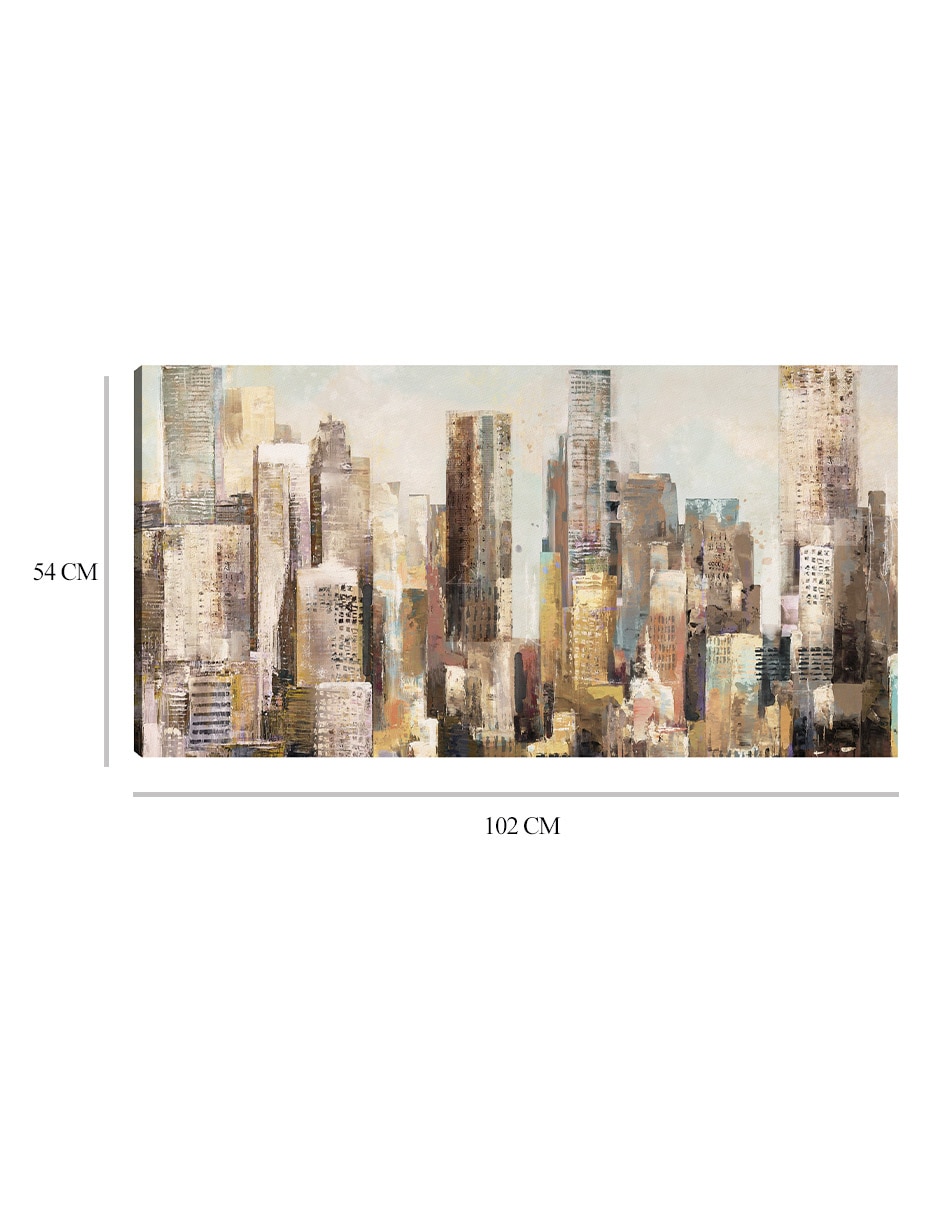 Cuadro decorativo Resplandor metropolitano técnica mixta Edificios 2