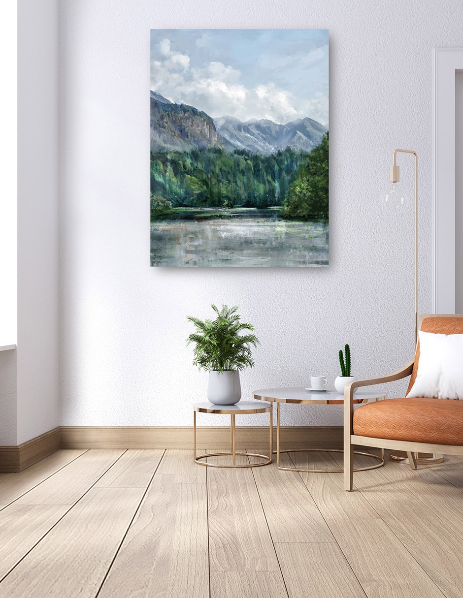 Cuadro decorativo Retiro del lago técnica mixta Lagos 7