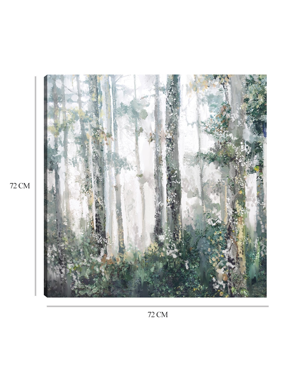 Cuadro decorativo Resplandor técnica mixta Bosques 2