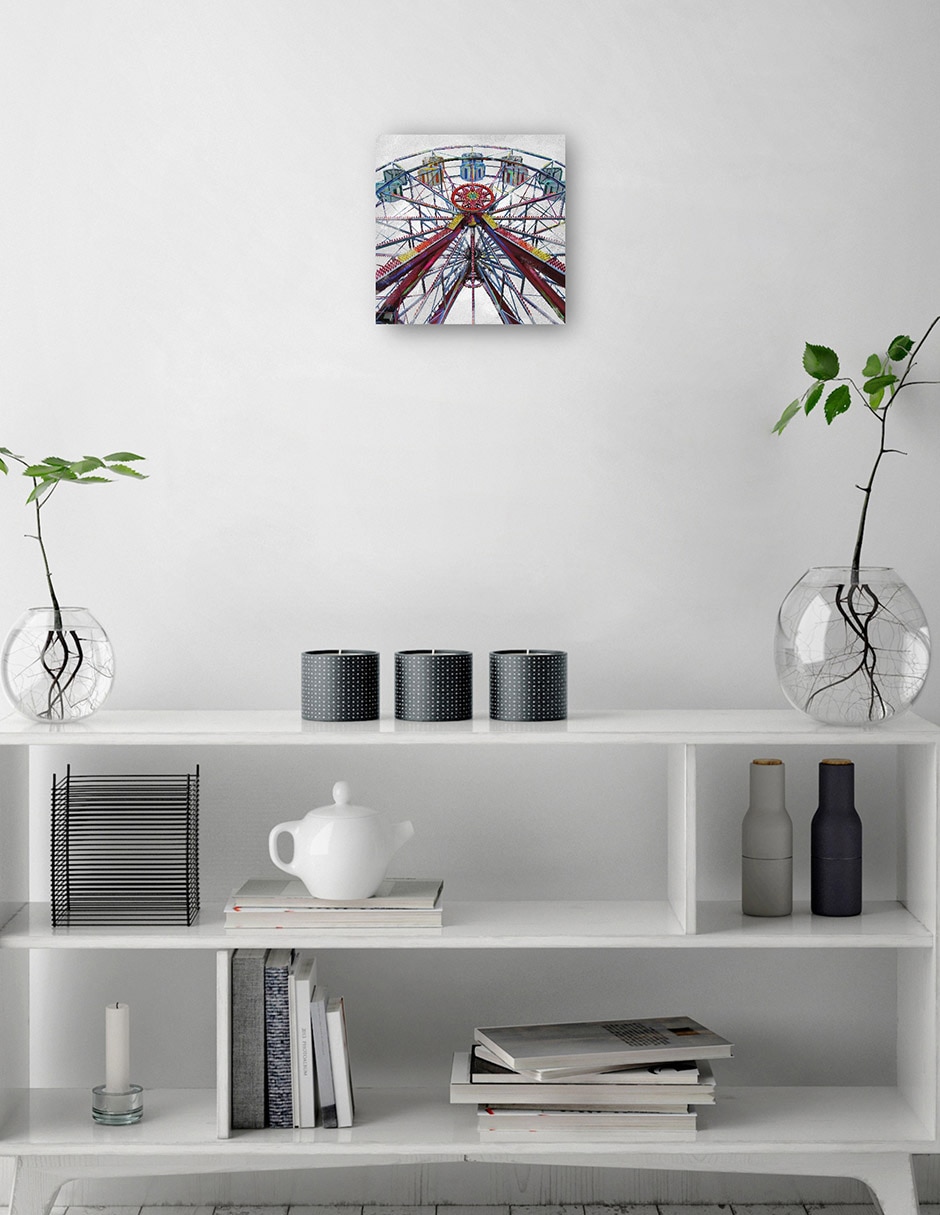 Cuadro decorativo Rueda libre técnica mixta Lugares 2