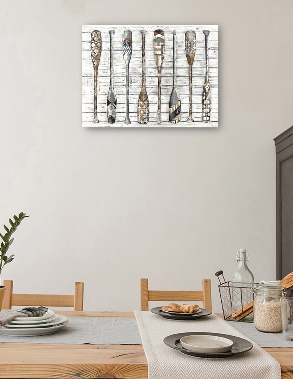 Cuadro decorativo Remos y palas técnica mixta Objetos 4
