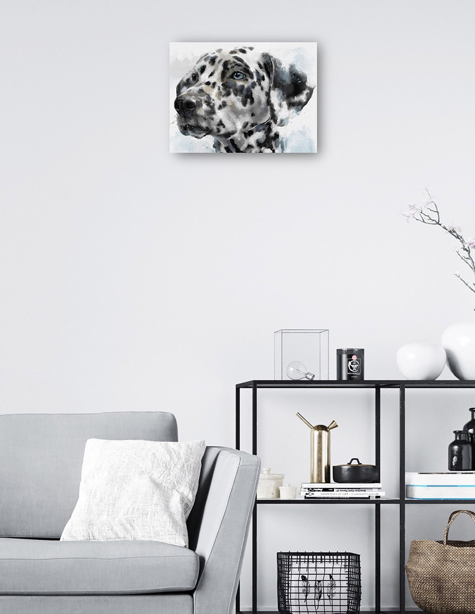 Cuadro decorativo Sabuesos de galería IV técnica mixta Animales Domésticos 2