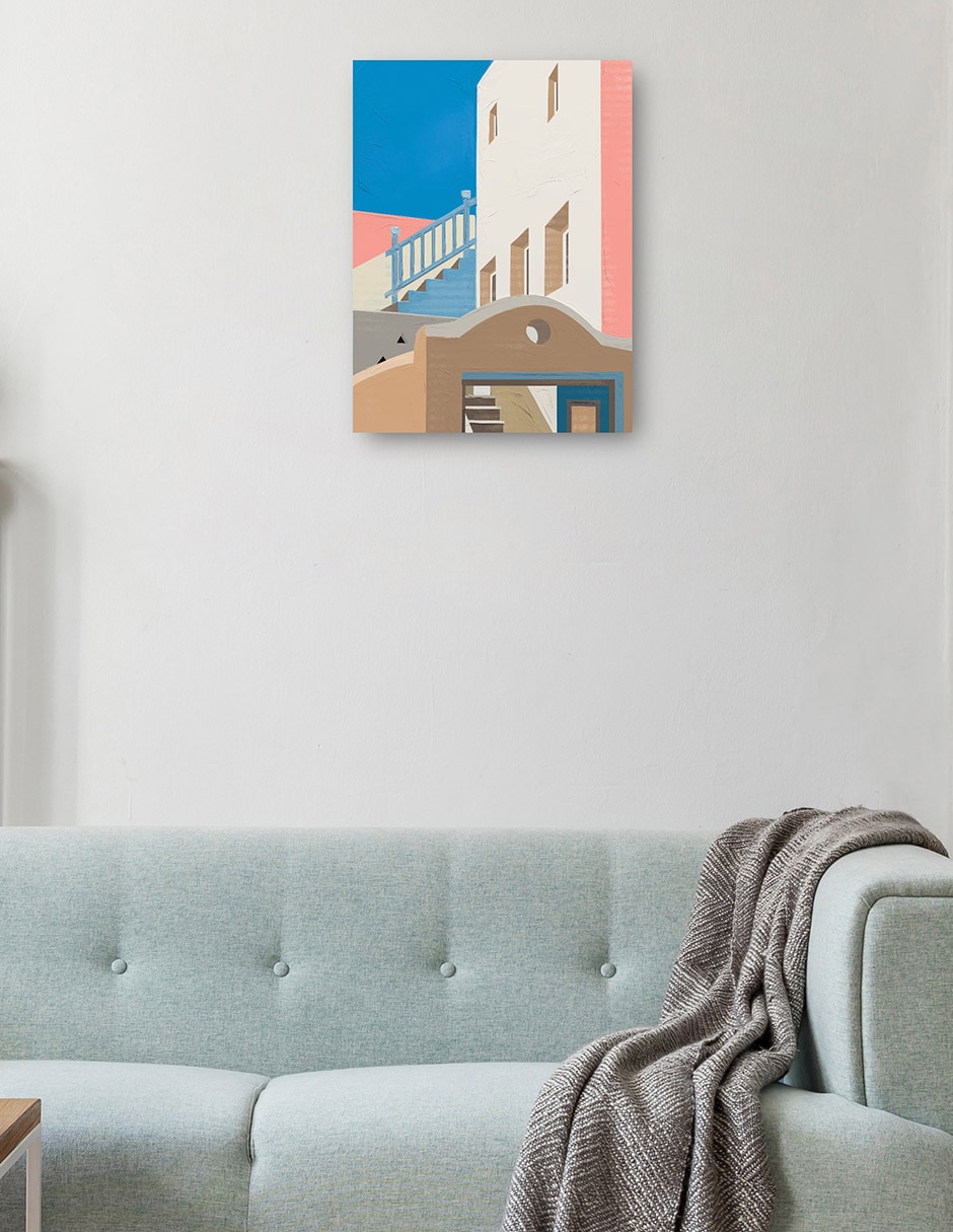 Cuadro decorativo Santorini IV técnica mixta Lugares 2