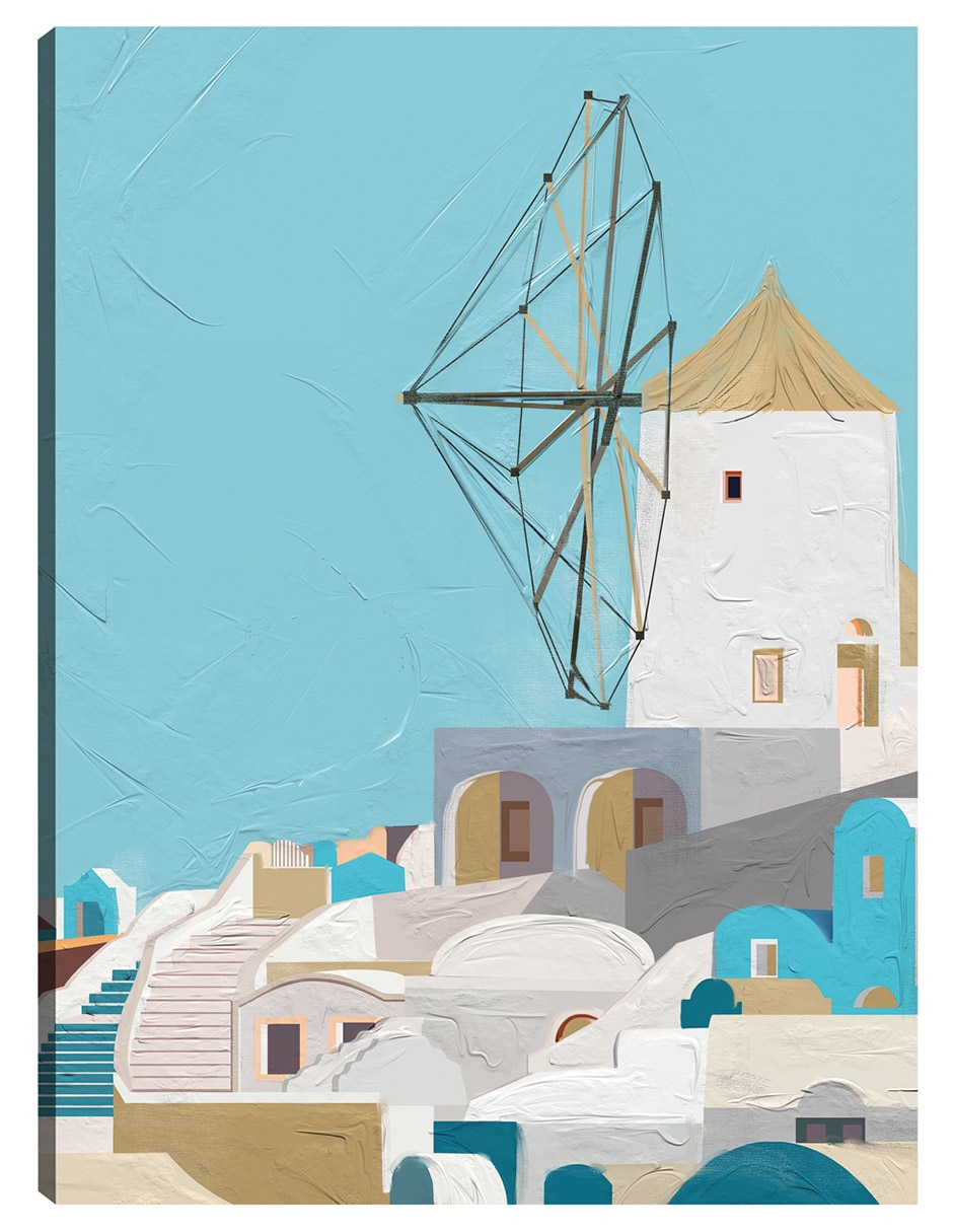 Cuadro decorativo Santorini III técnica mixta Lugares Cuadro decorativo Santorini III técnica mixta Lugares