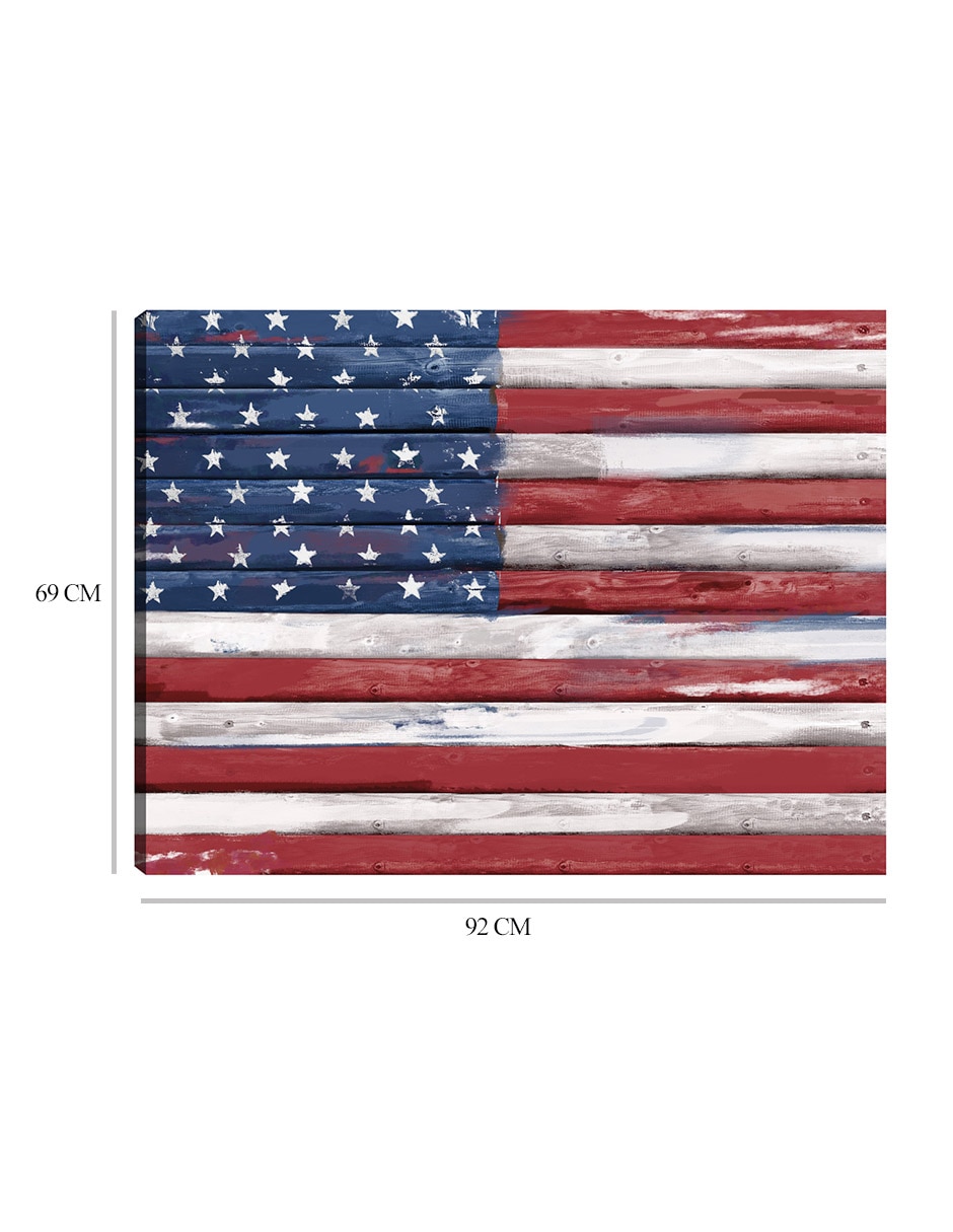 Cuadro decorativo Shiplap Lealtad I técnica mixta Patriotismo 9