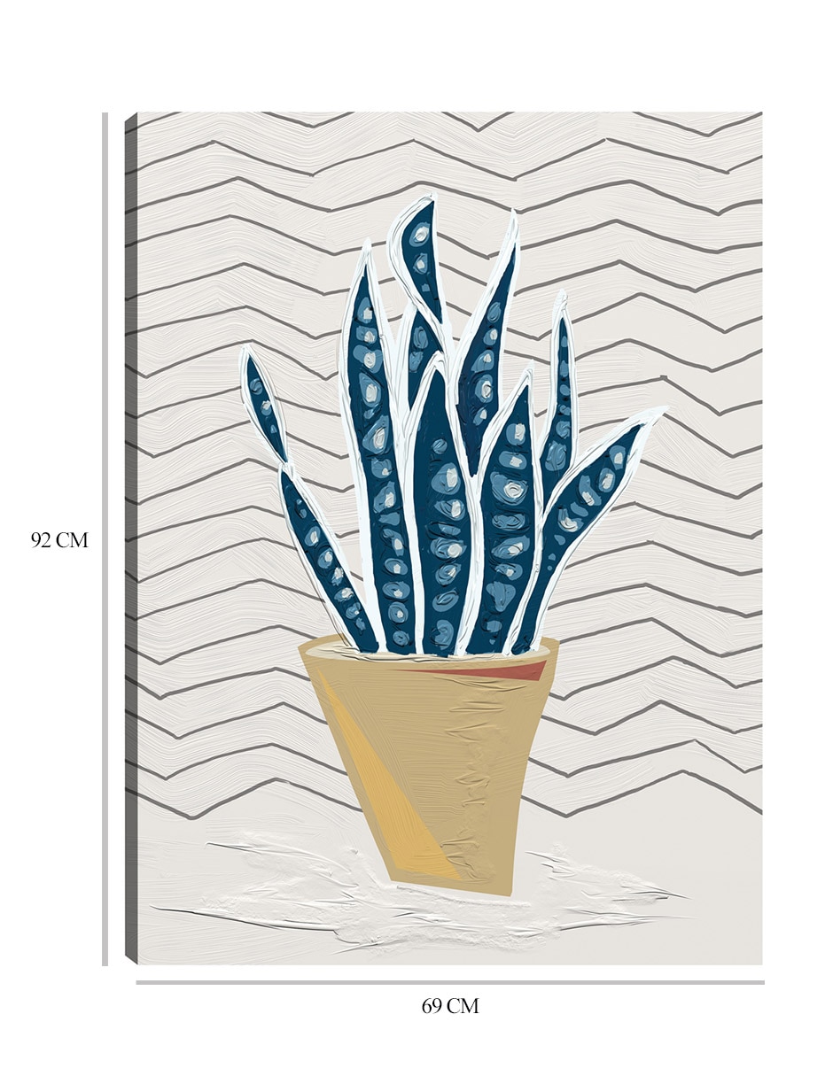Cuadro decorativo Simple I técnica mixta Macetas 3