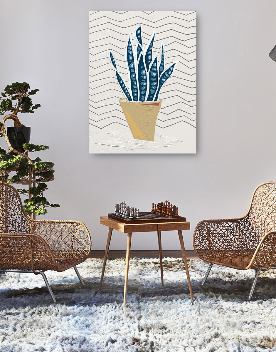 Cuadro decorativo Simple I técnica mixta Macetas 5