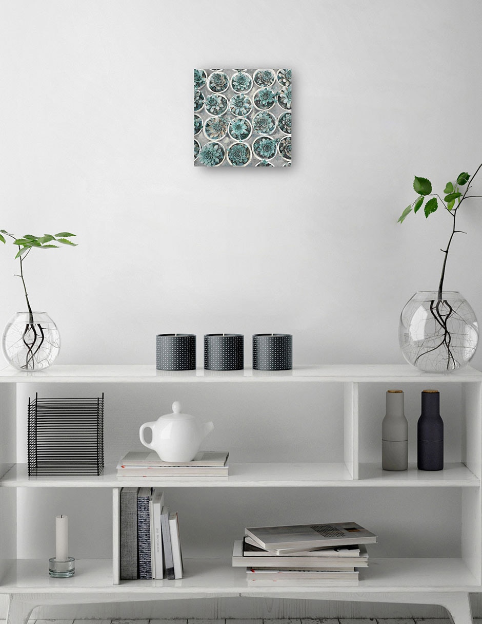 Cuadro decorativo Selecciones técnica mixta Macetas 3
