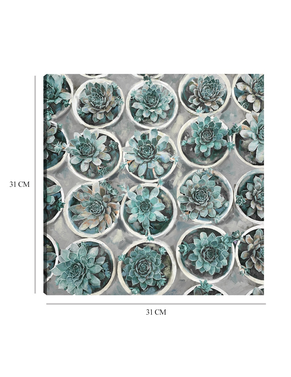Cuadro decorativo Selecciones técnica mixta Macetas 3