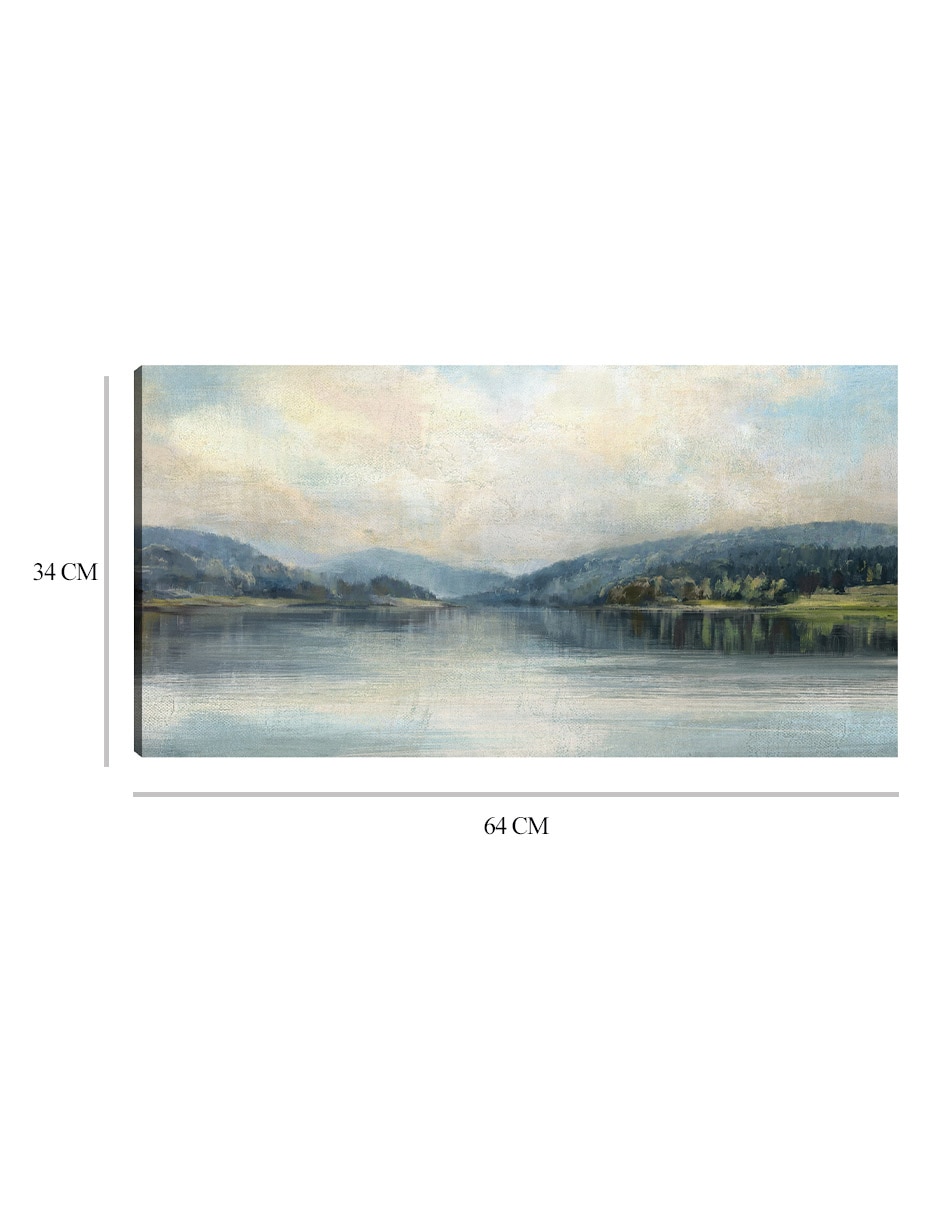 Cuadro decorativo Silencio junto al lago técnica mixta Lagos 2