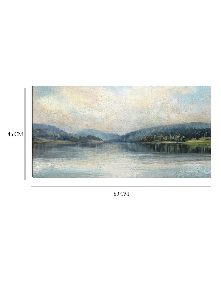 Cuadro decorativo Silencio junto al lago técnica mixta Lagos 9
